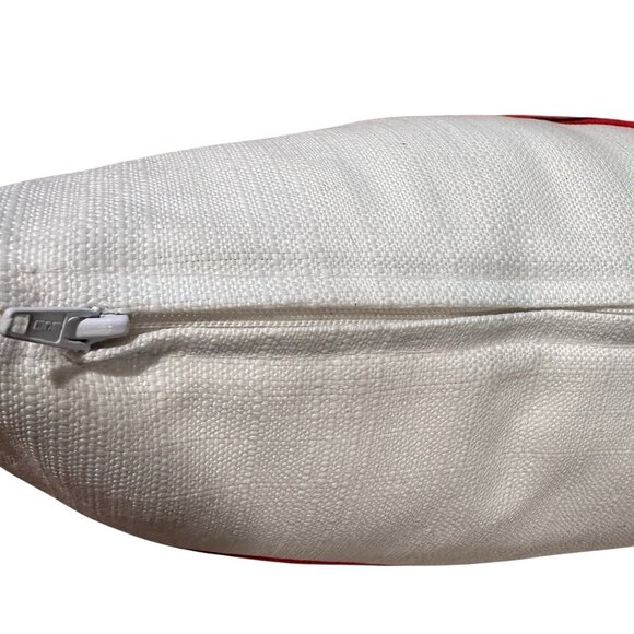 Set Of 2 Red Fish Throw Pillows 19x12 Coastal Nautical Home Decor - Picture 6 of 13